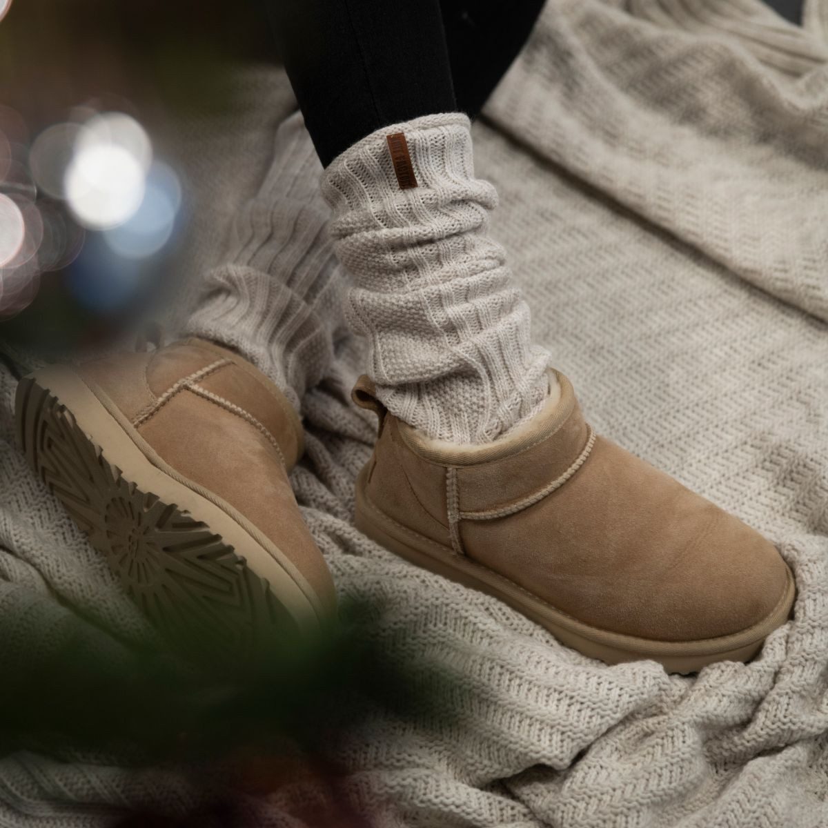 Knit Factory Strickhandschuhe Kick Stulpen Beige (1-St) Handschuh Handstulpen Handschuhe ohne Finger