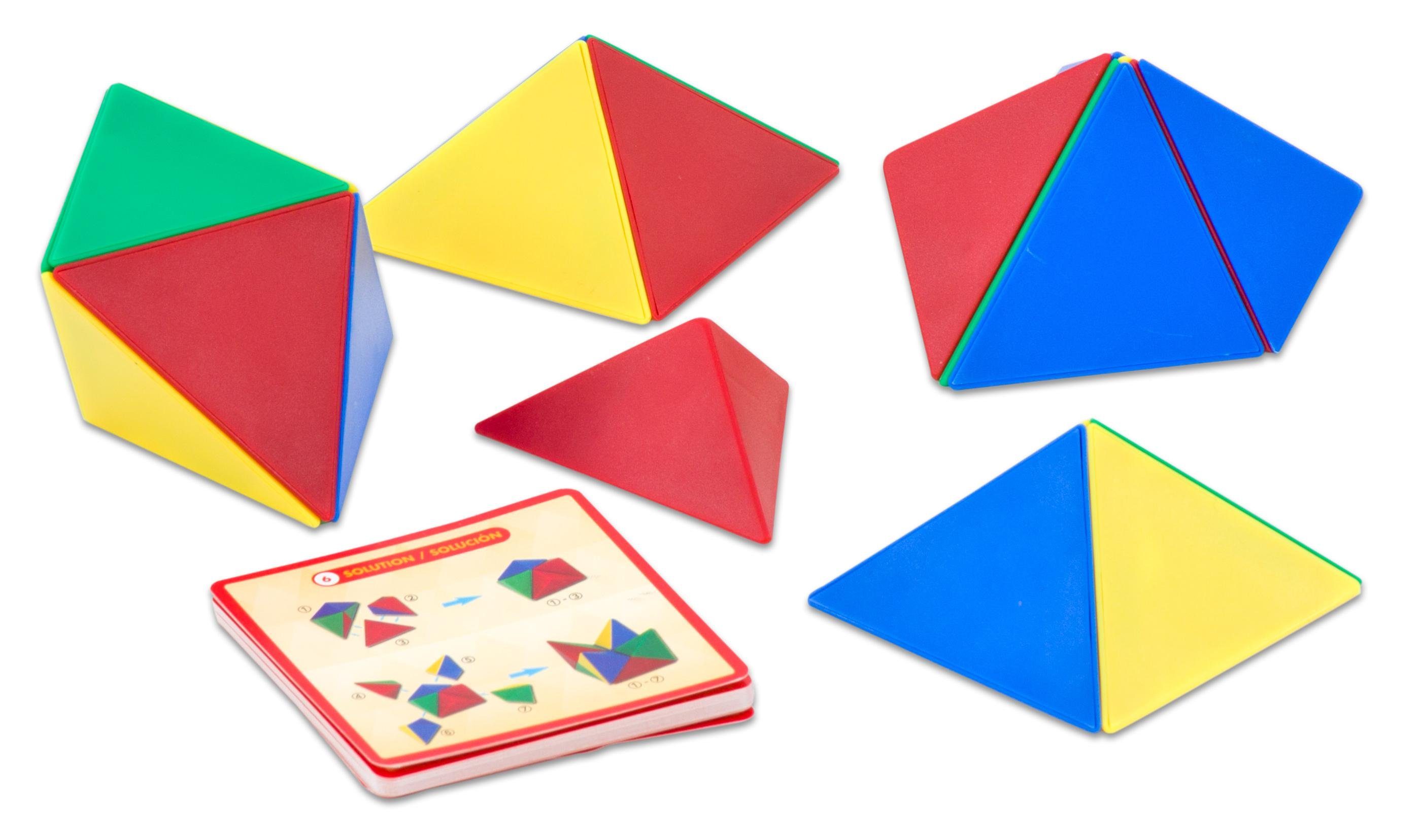 Betzold 24 aus farbigen Lernspielzeug - (1-St) Magnetwürfel Geometrie-Bausatz Tetraedern -