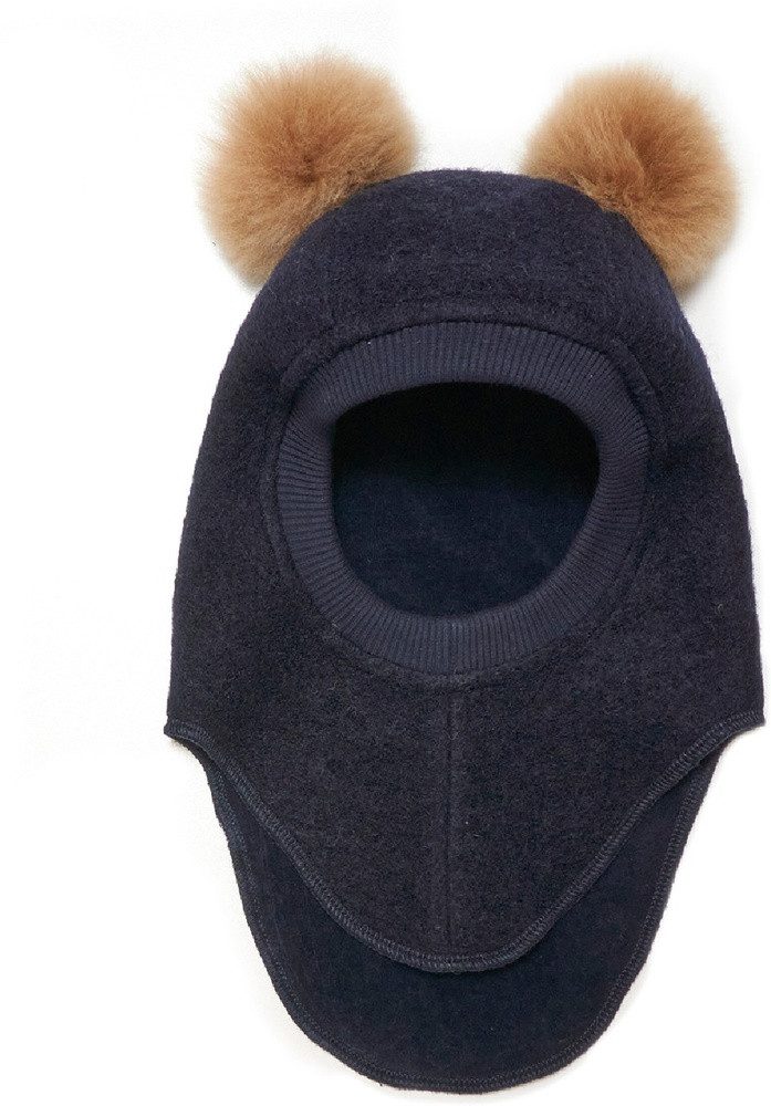 Huttelihut Schlupfmütze Balaclava with Alpaca Pompoms