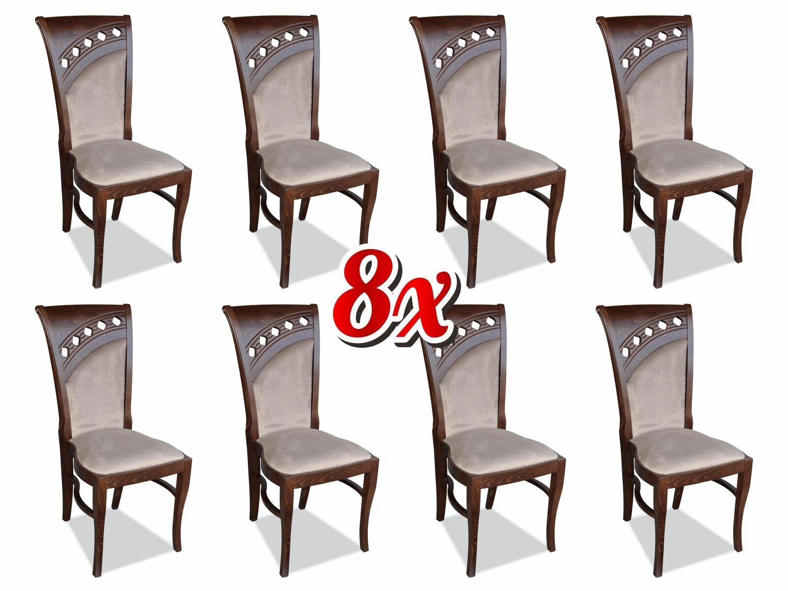 JVmoebel Stuhl, Gruppe Gastronomie Neu Esszimmer Restaurant Stuhl Design 8x Sessel Stühle Set | Stühle