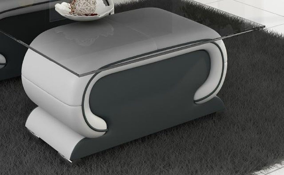 Xlmoebel Hocker XLMOEBEL Designer Lounge Hocker aus schwarzem Leder, Made in Europa