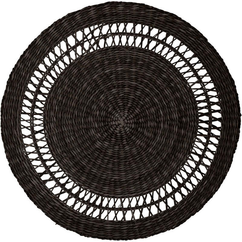 Platzset, Tischset rund black 38cm (1Stück), Greengate