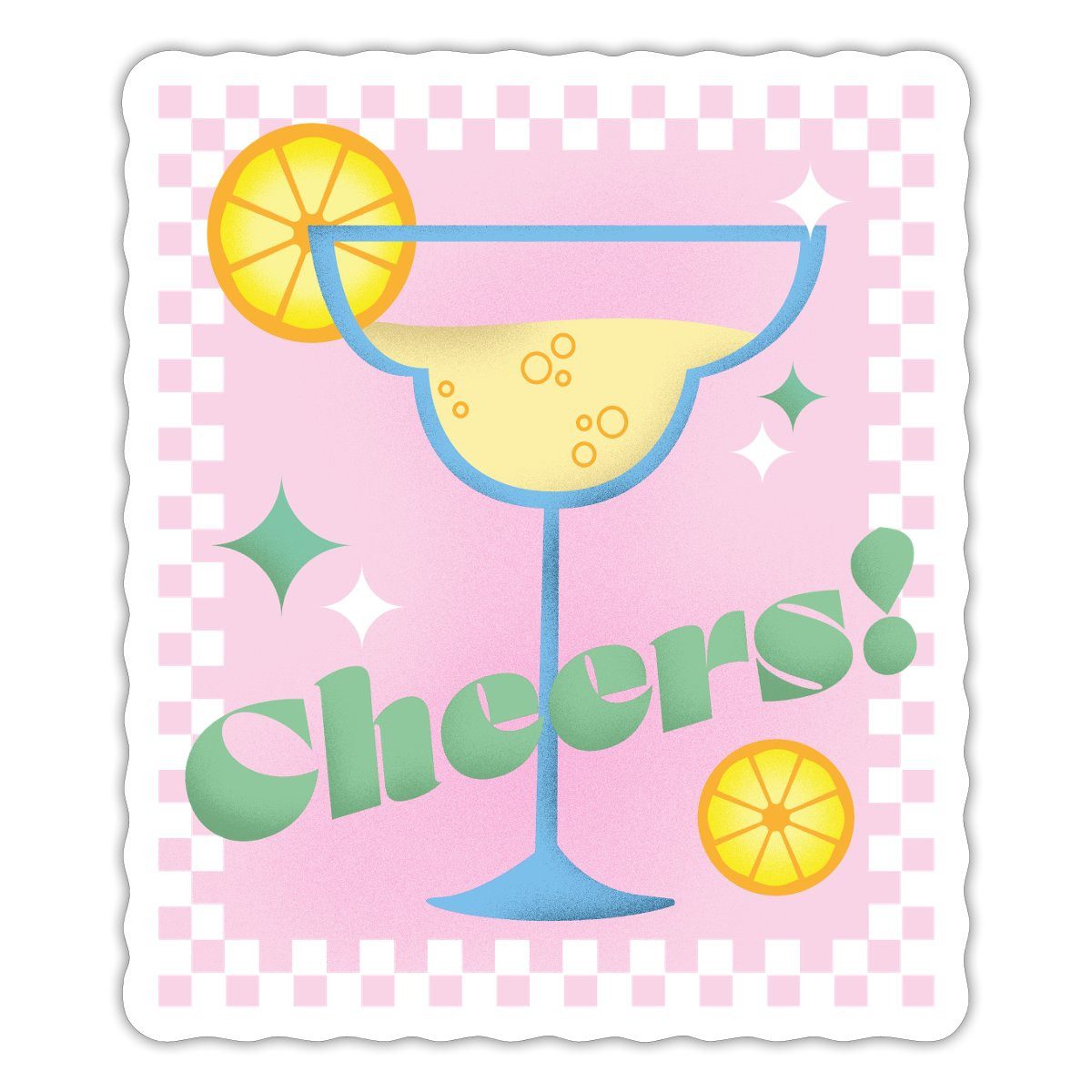 Spreadshirt Aufkleber Sommer Trend Cocktail Pink Sticker Aufkleber