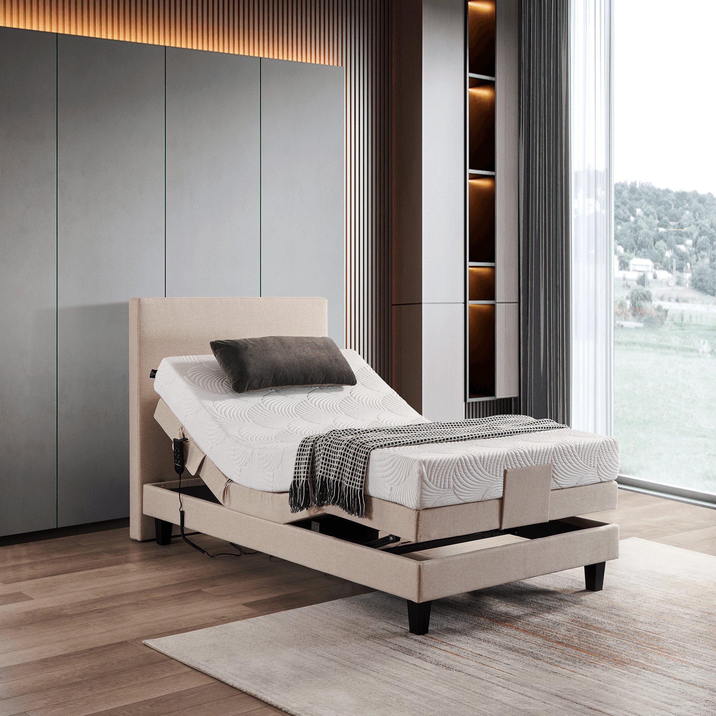 V6 Boxspringbett Motorbett 209E Bestes Preis-Leistungs-Verhältnis günstig online kaufen
