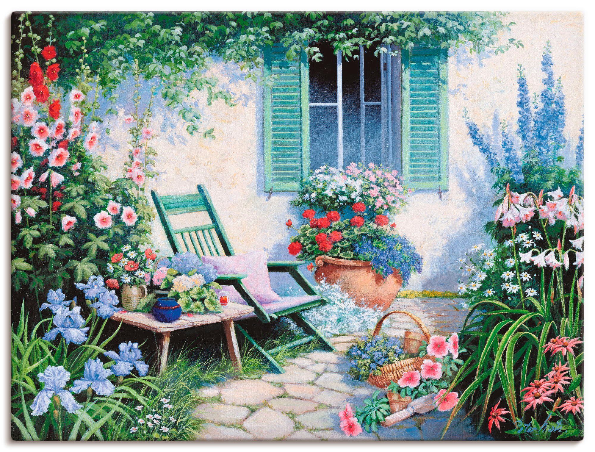 Artland Wandbild Ein schöner Platz, Garten (1 St), als Leinwandbild, Poster in verschied. Größen