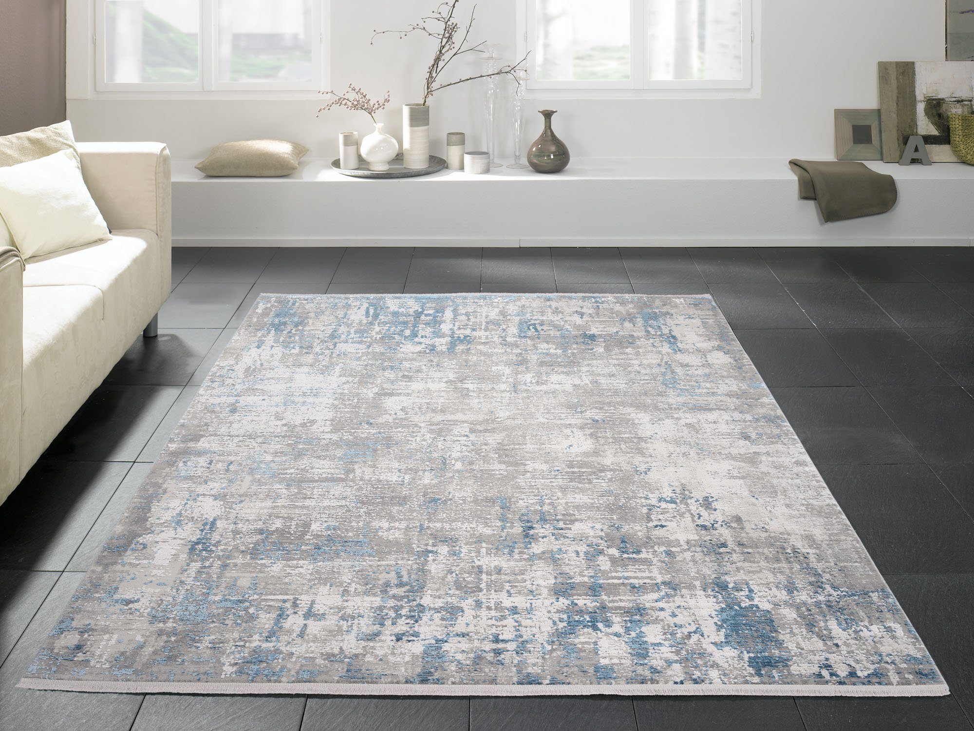 machalke® Teppich vintage, rechteckig, Höhe: 8 mm, Design Teppich, 3D-Optik, Hoch-Tief-Struktur, Vintage, Wohnzimmer