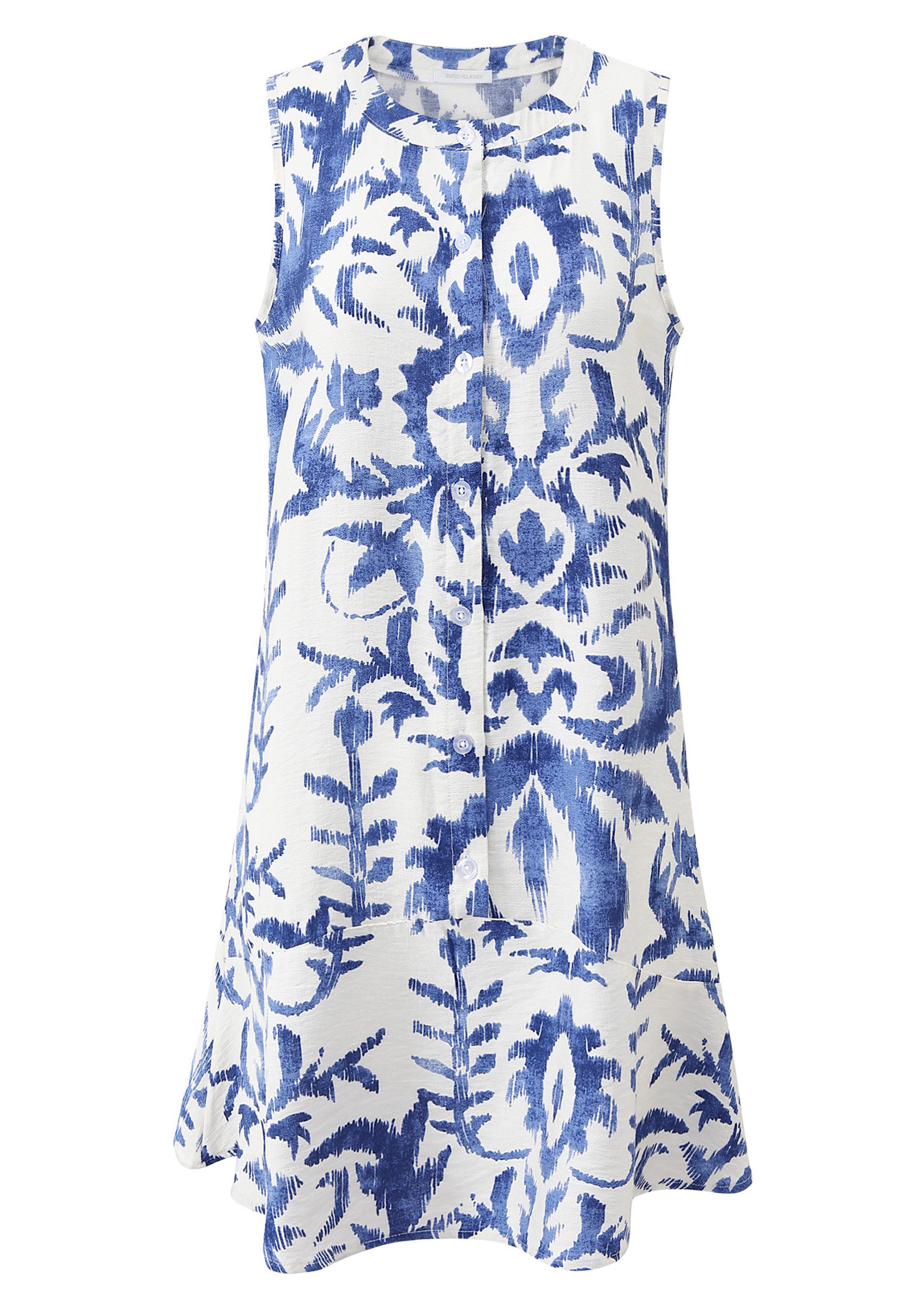 SASSYCLASSY Minikleid Ärmelloses Kleid mit Print für Damen Sommerliches Kle günstig online kaufen