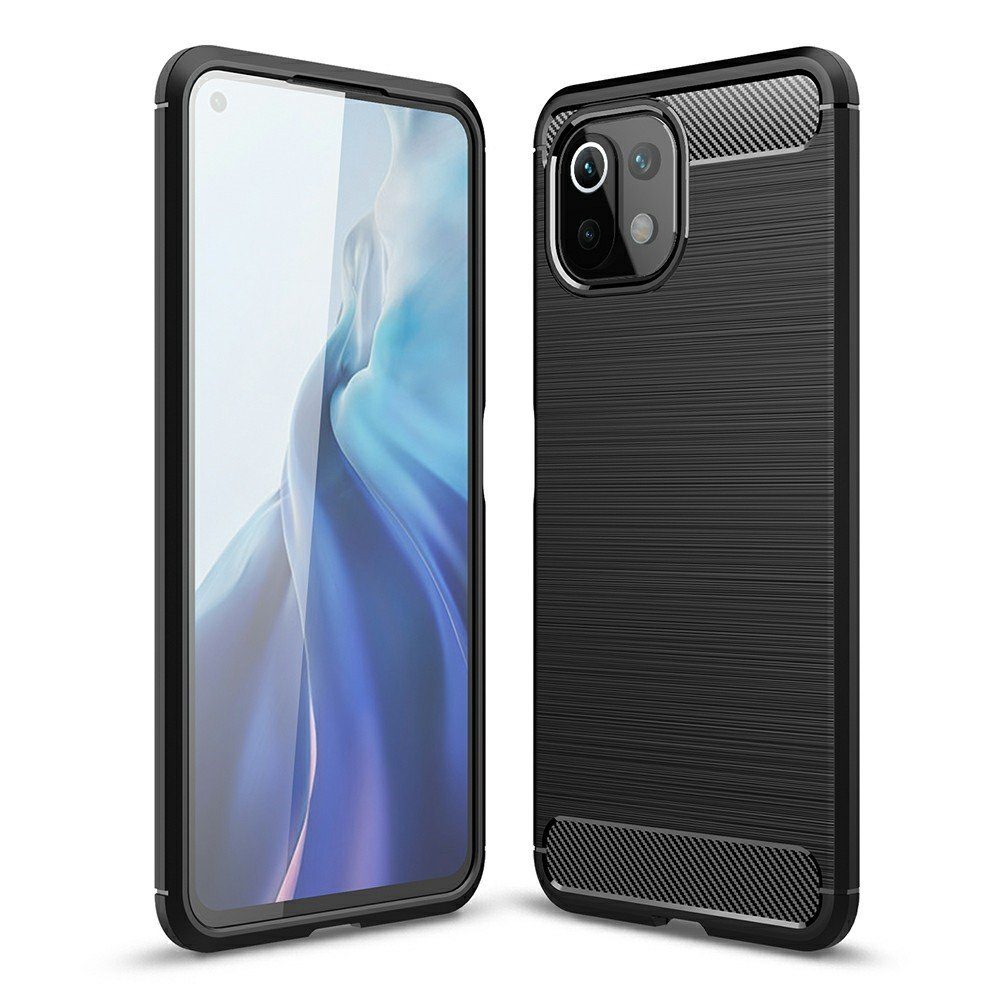 CoverKingz Handyhülle »Hülle für Xiaomi Mi 11 Lite 4G / 5G Handyhülle  Silikon Case Cover Carbonfarben« Xiaomi Mi 11 Lite 5G / 5G NE online kaufen  | OTTO