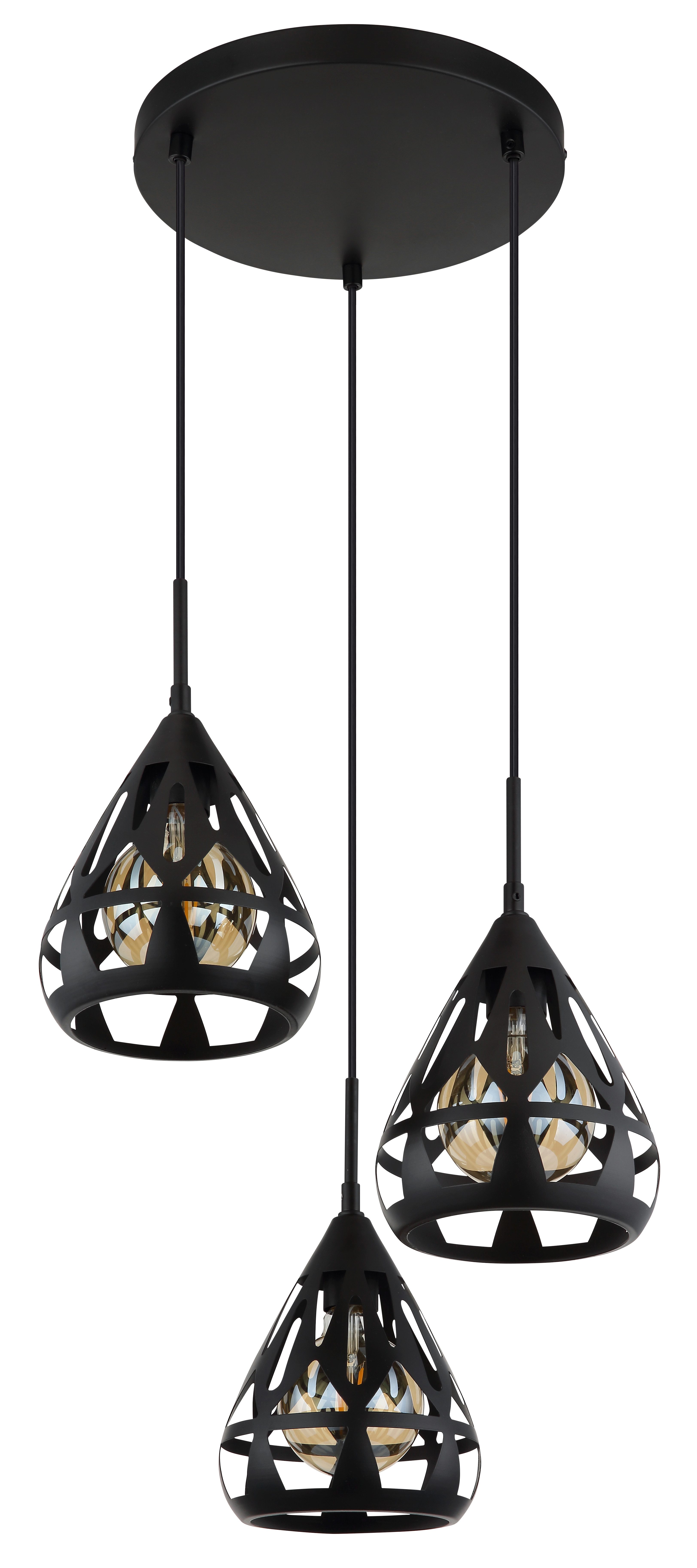 GLOBO LIGHTING Hängeleuchte HASSAN, ohne Leuchtmittel, Hängelampe/Pendelleuchte/Esszimmer/Wohnzimmer/Esstisch