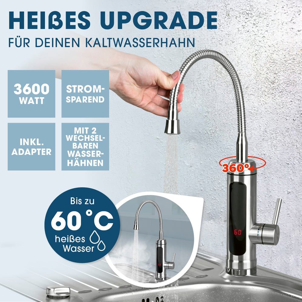 MAXXMEE Durchlauferhitzer Küchenarmatur 2er Set, Warm- günstig online kaufen