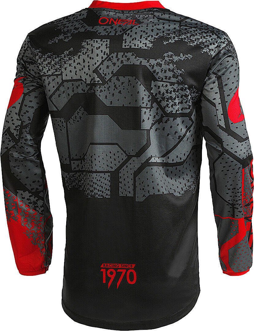 Black/Grey/Red Camo O’NEAL Motorradjacke Motocross Jersey V.22 Element