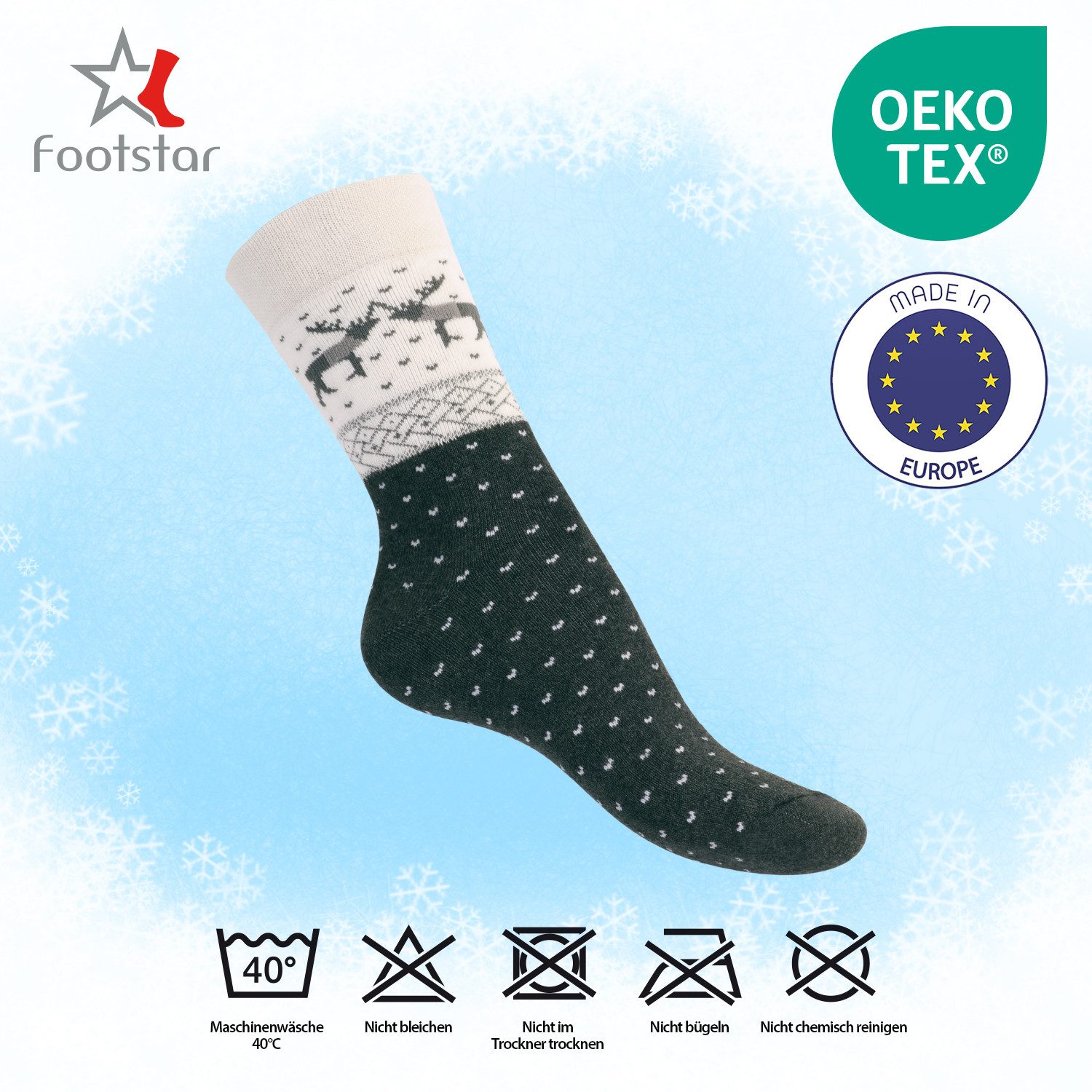 Footstar Thermosocken Damen Wintersocken (6 Paar) Warme Vollfrottee Thermo Socken