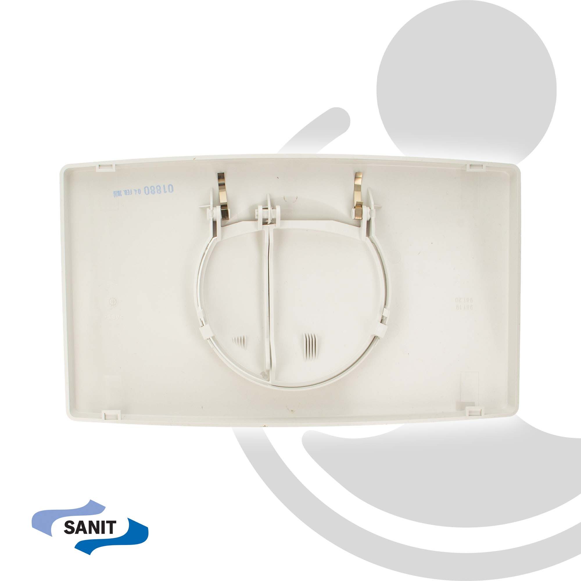 SANIT Betätigungsplatte Taste mit Tastenrahmen/Betätigungsplatte, Start/Stopp - weiß