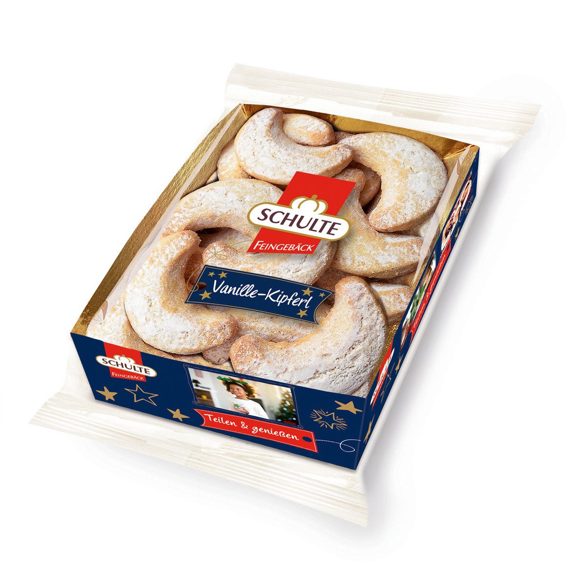 Schulte Süßigkeit, Schulte Vanille Kipferl Muerbegebaeck mit Vanillegeschmack 150g