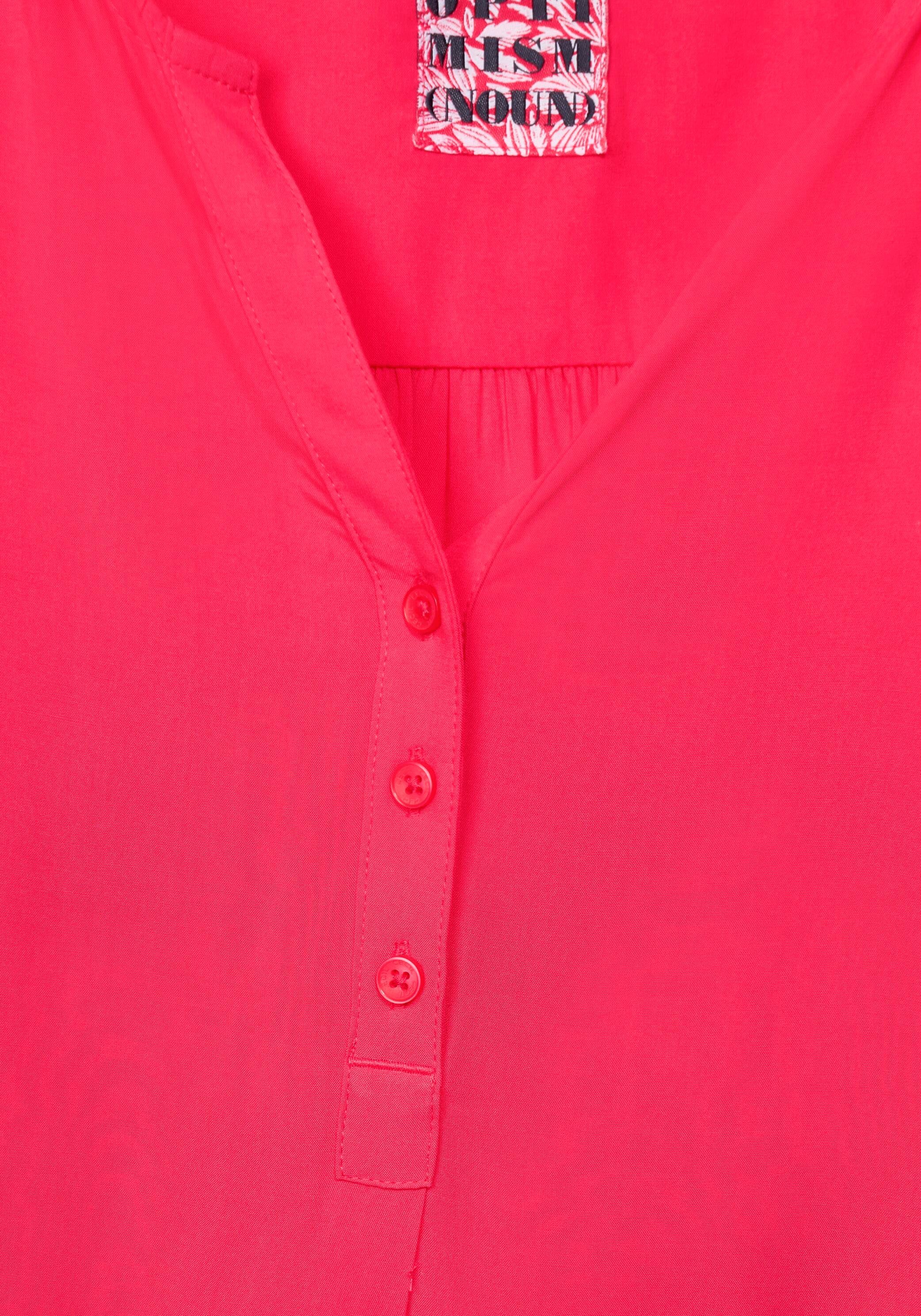 Serafinoausschnitt Shirtbluse Cecil mit pink