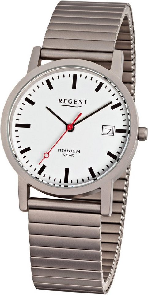 Regent Quarzuhr 1239.90.90, mit Zugband, Hinreißende Armbanduhr für Männer