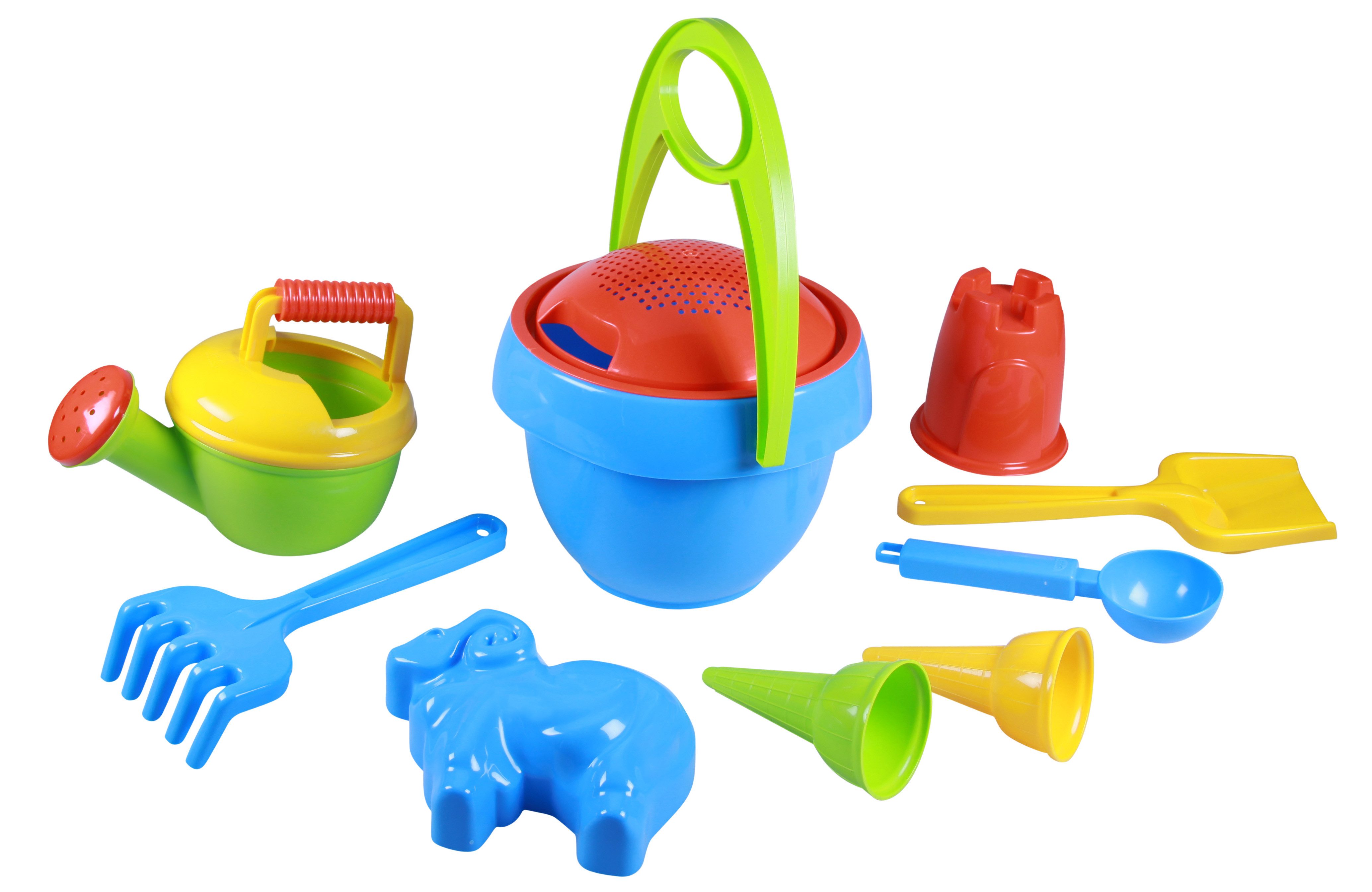 Lena® Sandform-Set Sandset bunt, 10-tlg., Beutel°, Made in Europe