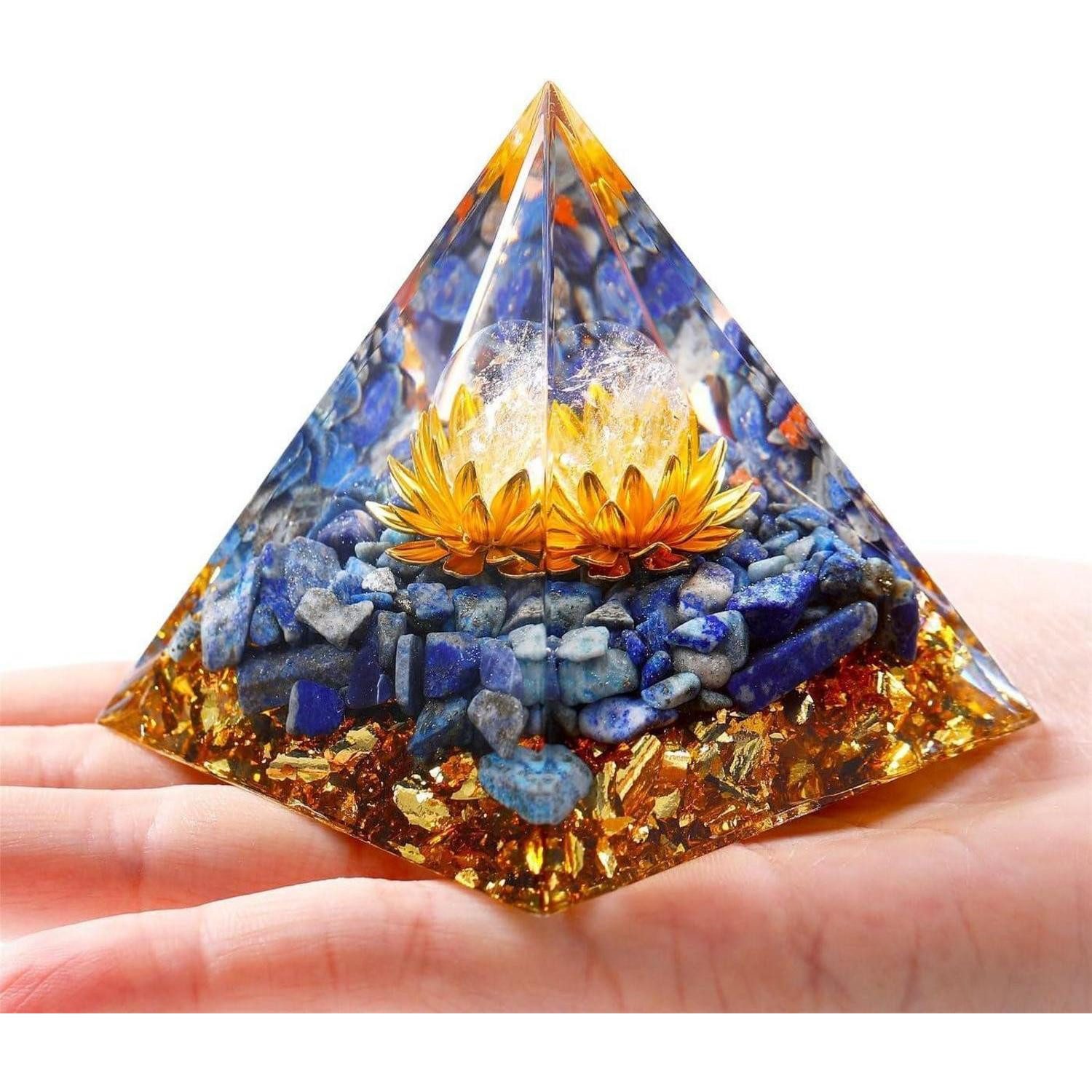 LuxusKollektion Edelstein Pyramide Edelsteine Kristalle Reiki Esoterik Geschenke Lapislazuli, (1-St) – Bild 3 von 5