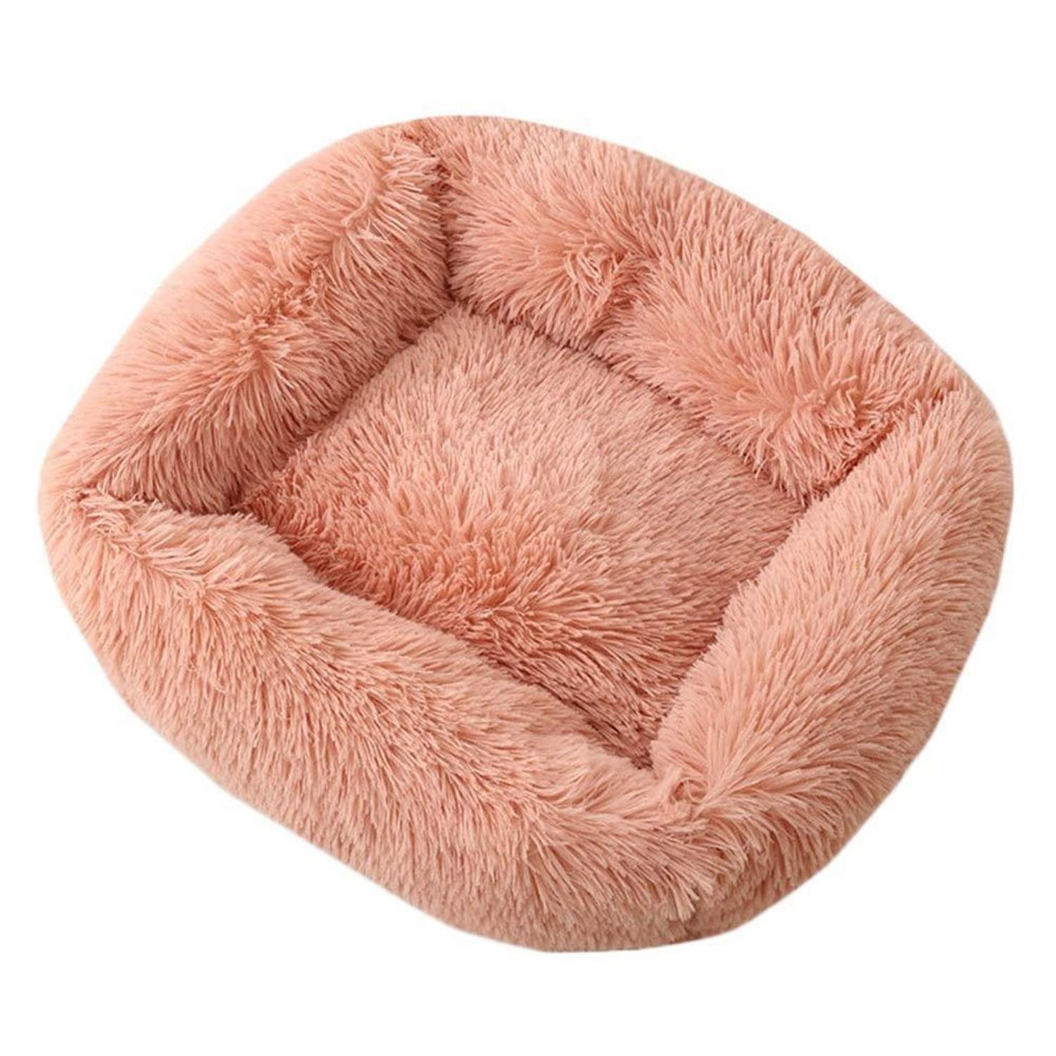 LuxusKollektion Tierkissen Haustierbett Plüsch Quadrat L Rosa