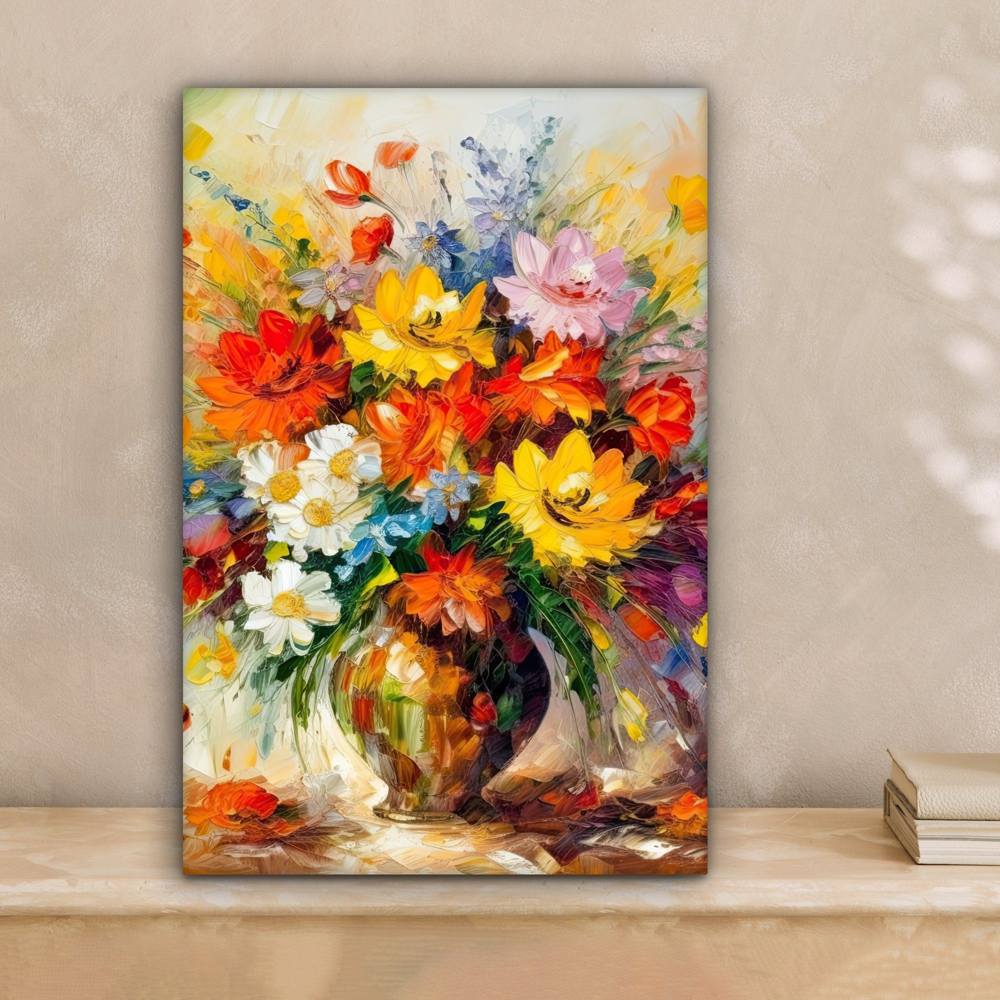 OneMillionCanvasses® Leinwandbild Blumen - Bunt - günstig online kaufen