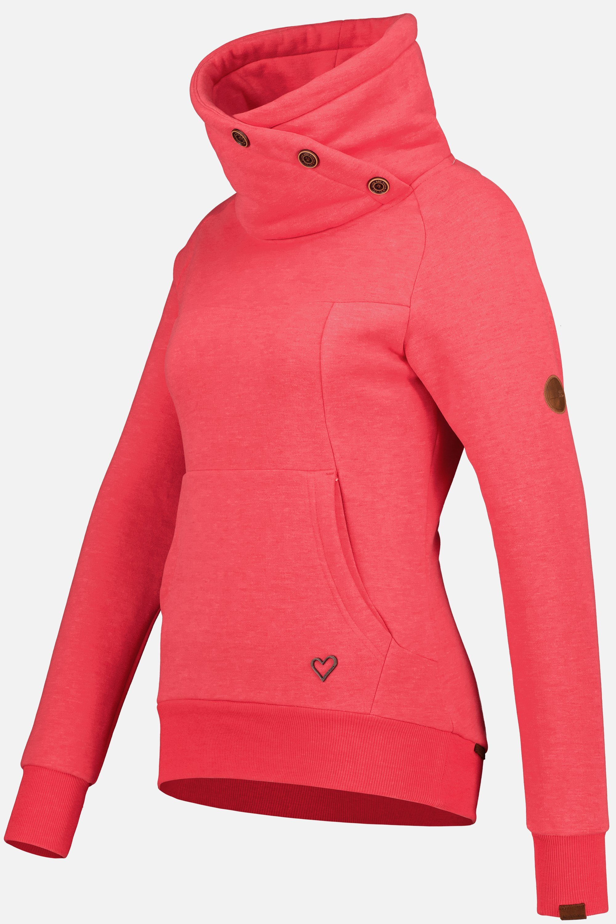 Sweatshirt A VioletAK & Sweatshirt Rundhalspullover, Damen Kickin Pullover Alife melange coral