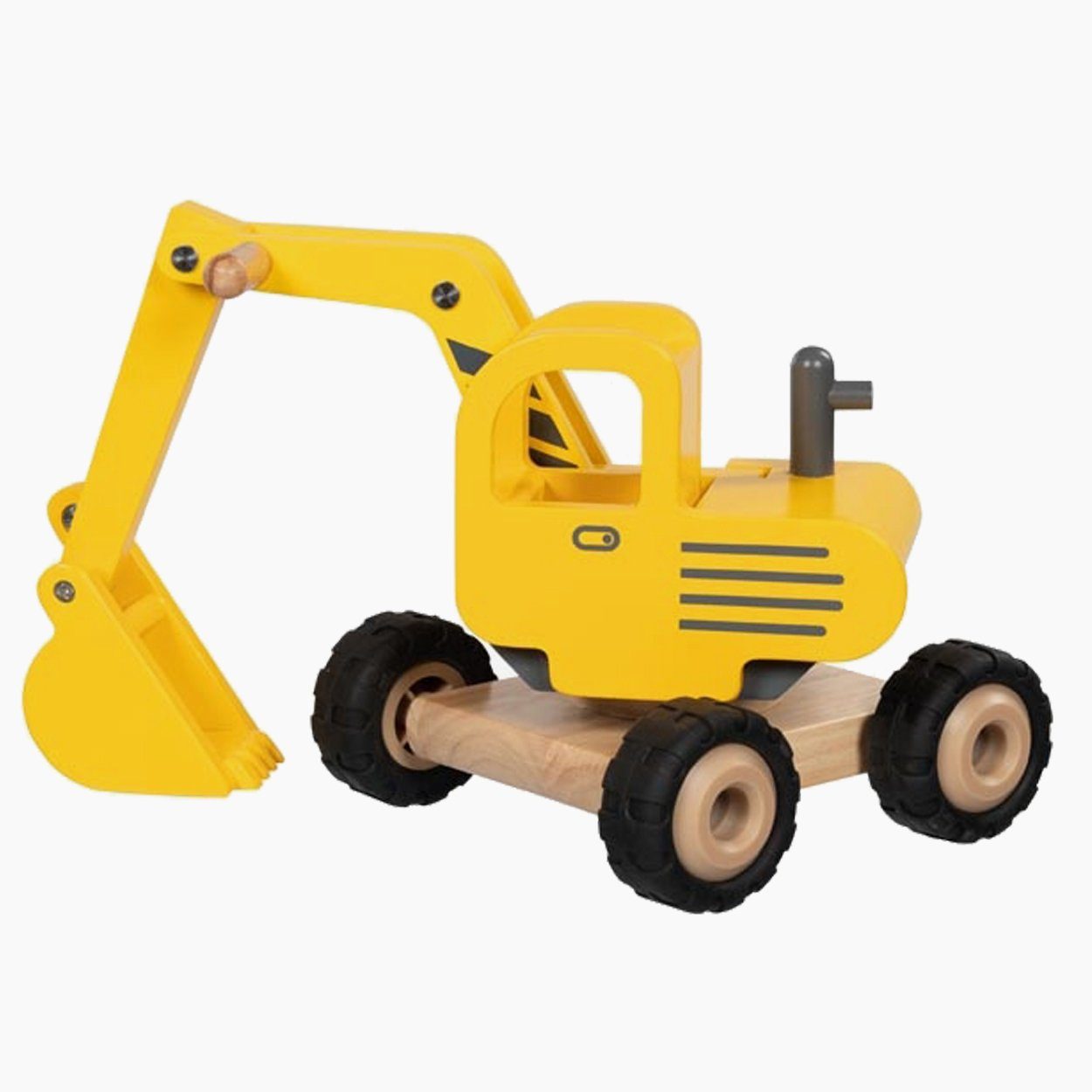 goki Spielzeug-Bagger Holz Bagger, (packung, 1-tlg., set), Aus Holz gefertigt.