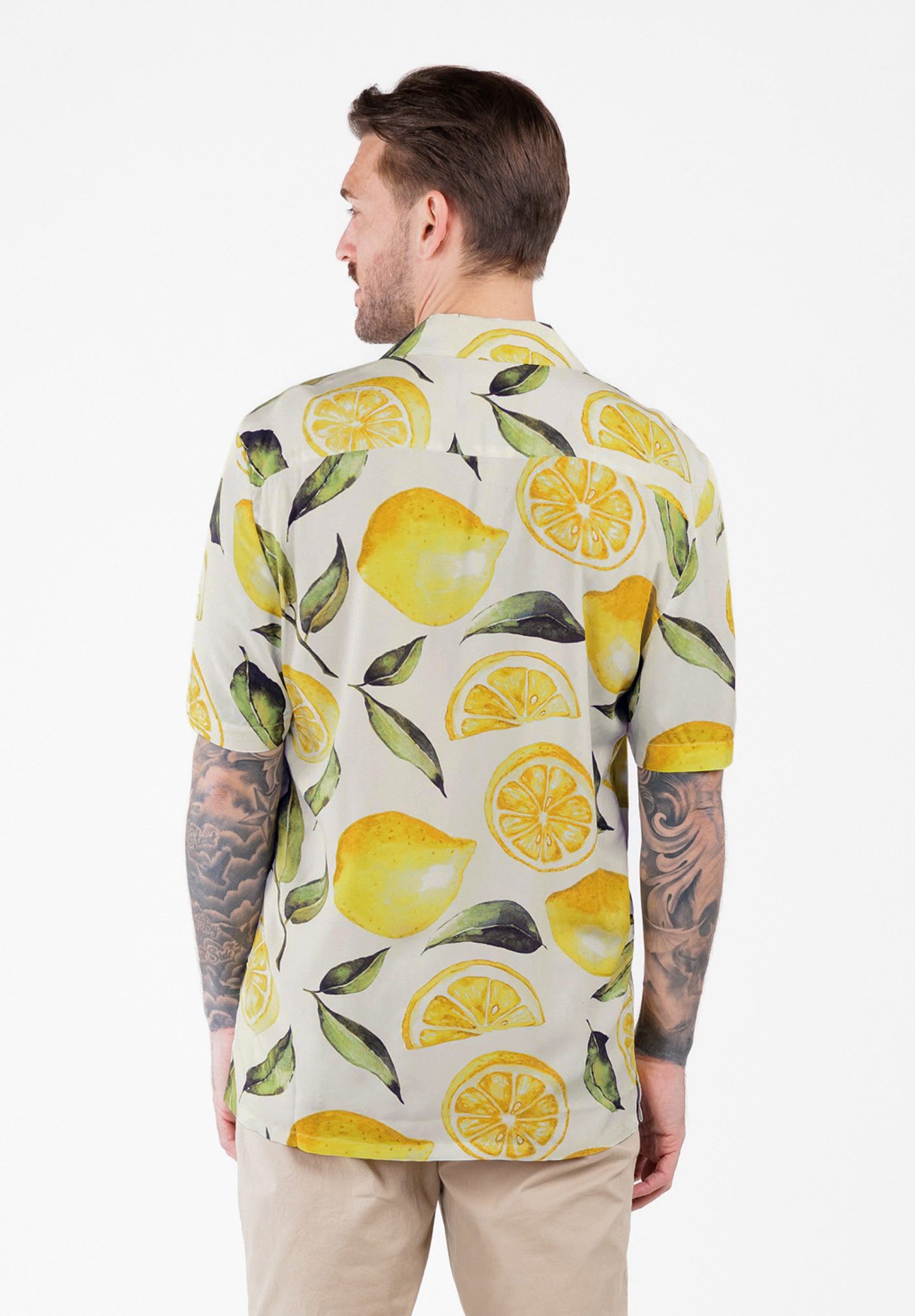 Key Largo Kurzarmhemd MSH KLCITRON 1/2 patterned (1-tlg)