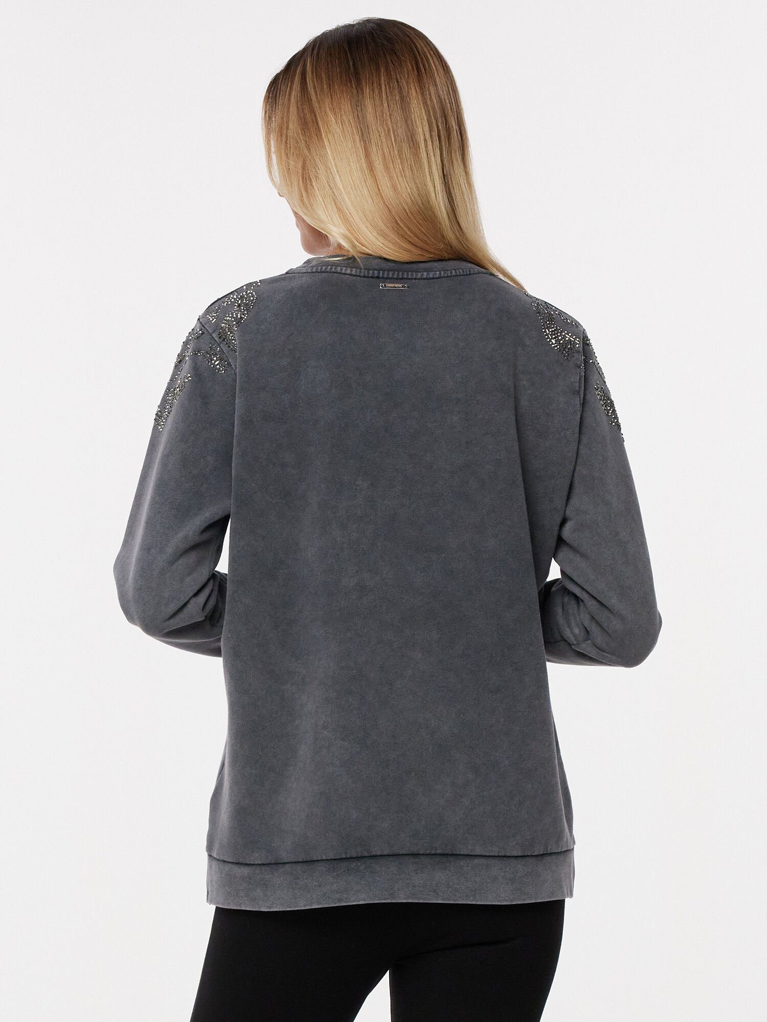 Sarah Kern Langarmshirt Langarmbluse figurumspielend mit günstig online kaufen