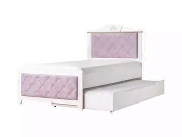 JVmoebel Jugendbett Chesterfield Funktionsbett Ausziehbares Kinderbett Bett 120 Holz (1-tlg., 1x nur Bett), Made in Europa