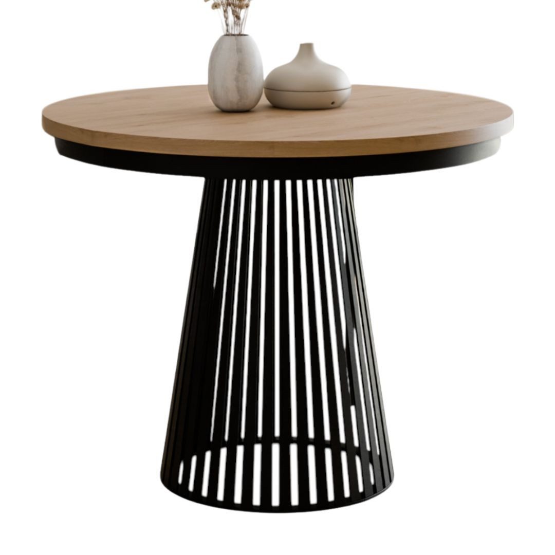 Compleo Esstisch Rund, Säulengestell mit Rillenstruktur DAST (TOPSELLER), A günstig online kaufen