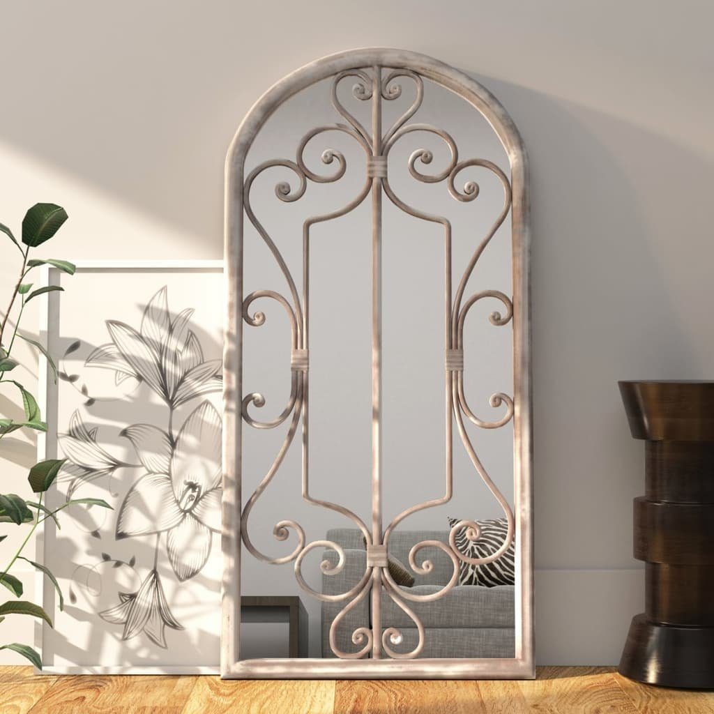 furnicato Wandspiegel Spiegel Sandfarben 100x45 cm Eisen für den Innenbereich