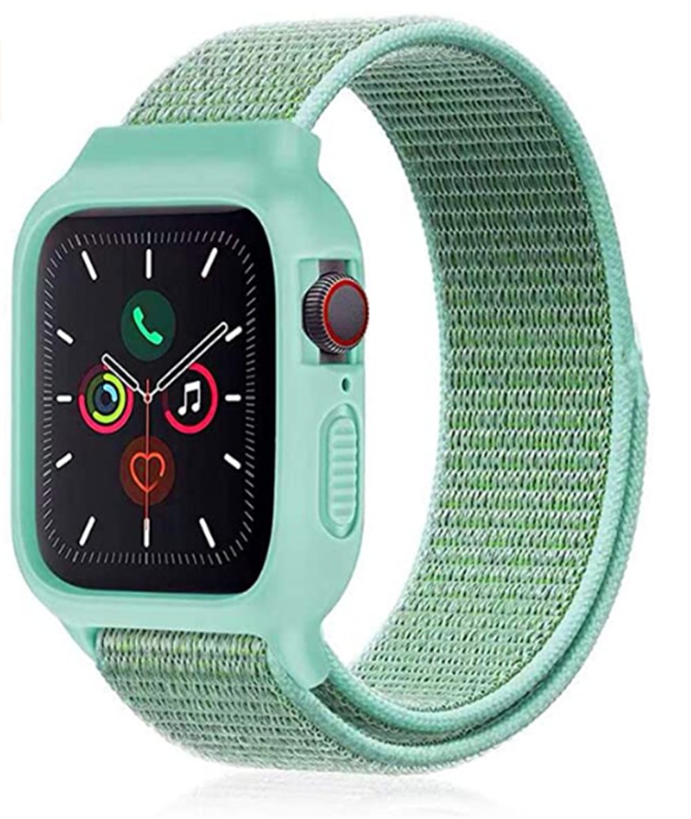 ELEKIN für 7/6/5/4/SE mit Apple Serie grün Watch-Armband Hülle,für kompatibel Smartwatch-Armband