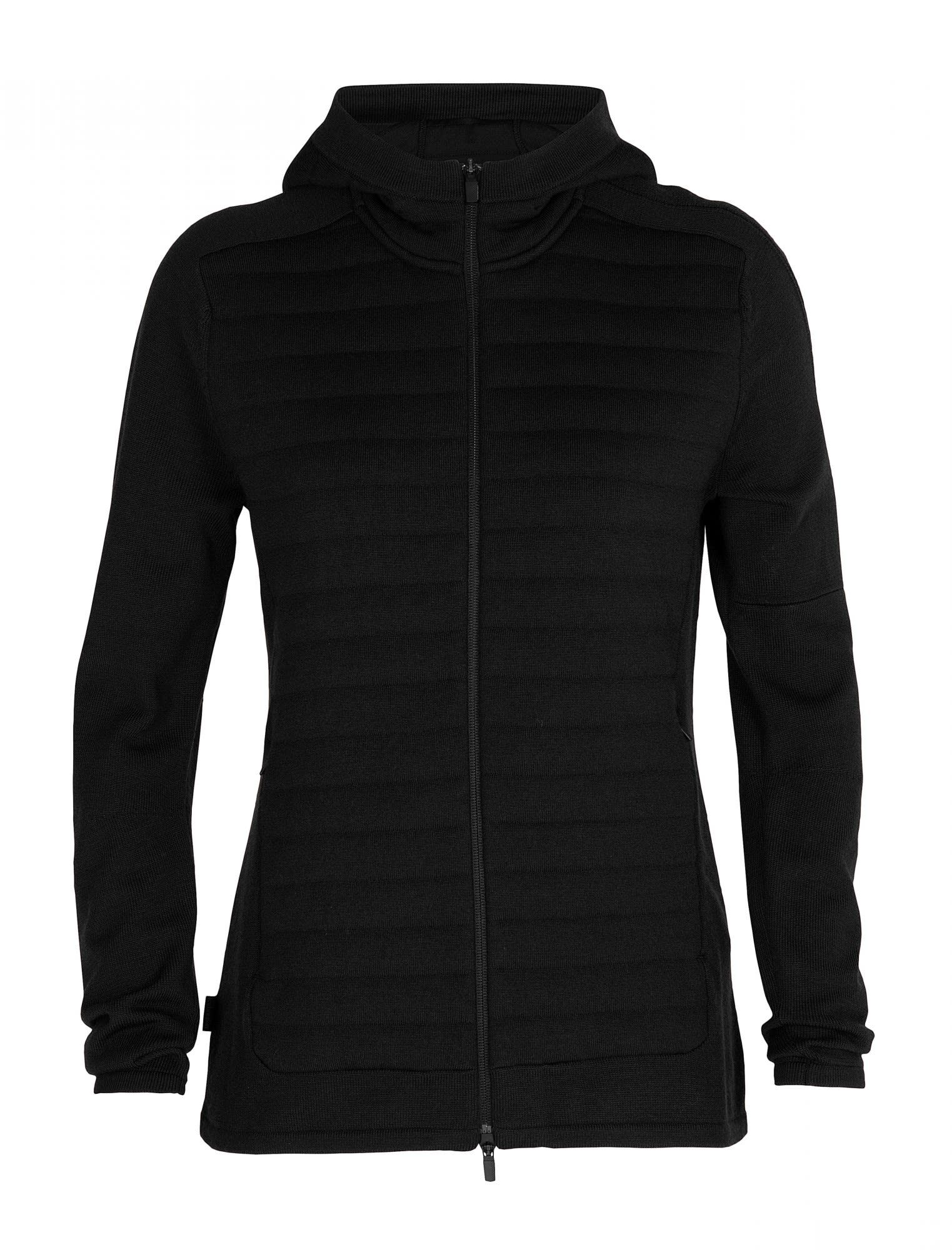 Icebreaker Longpullover Icebreaker W Zoneknit Zip Hoodie Damen Black