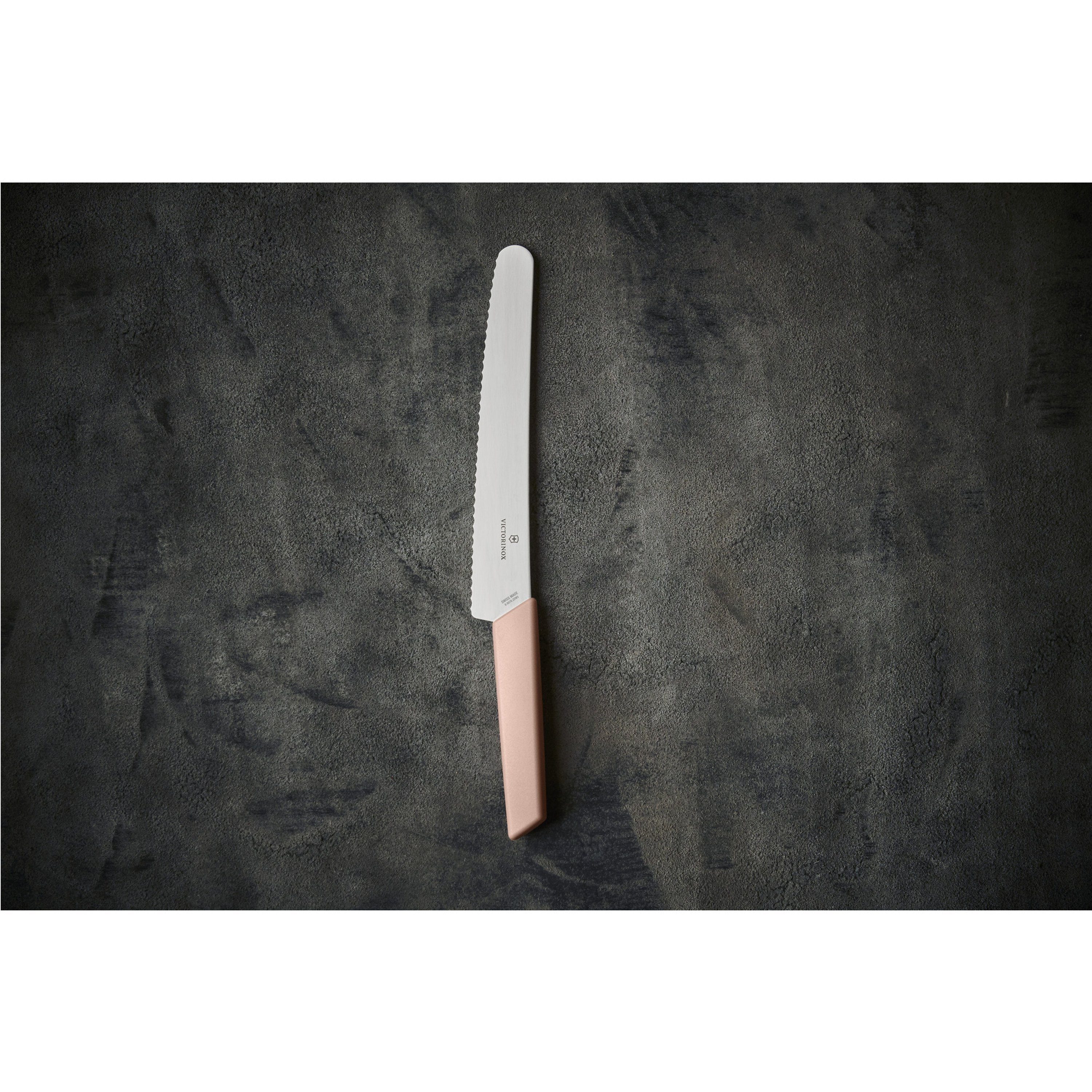 cm, MODERN und Konditormesser Brot- Victorinox Brotmesser apricot Klinge, 22 SWISS Victorinox Länge gewellte