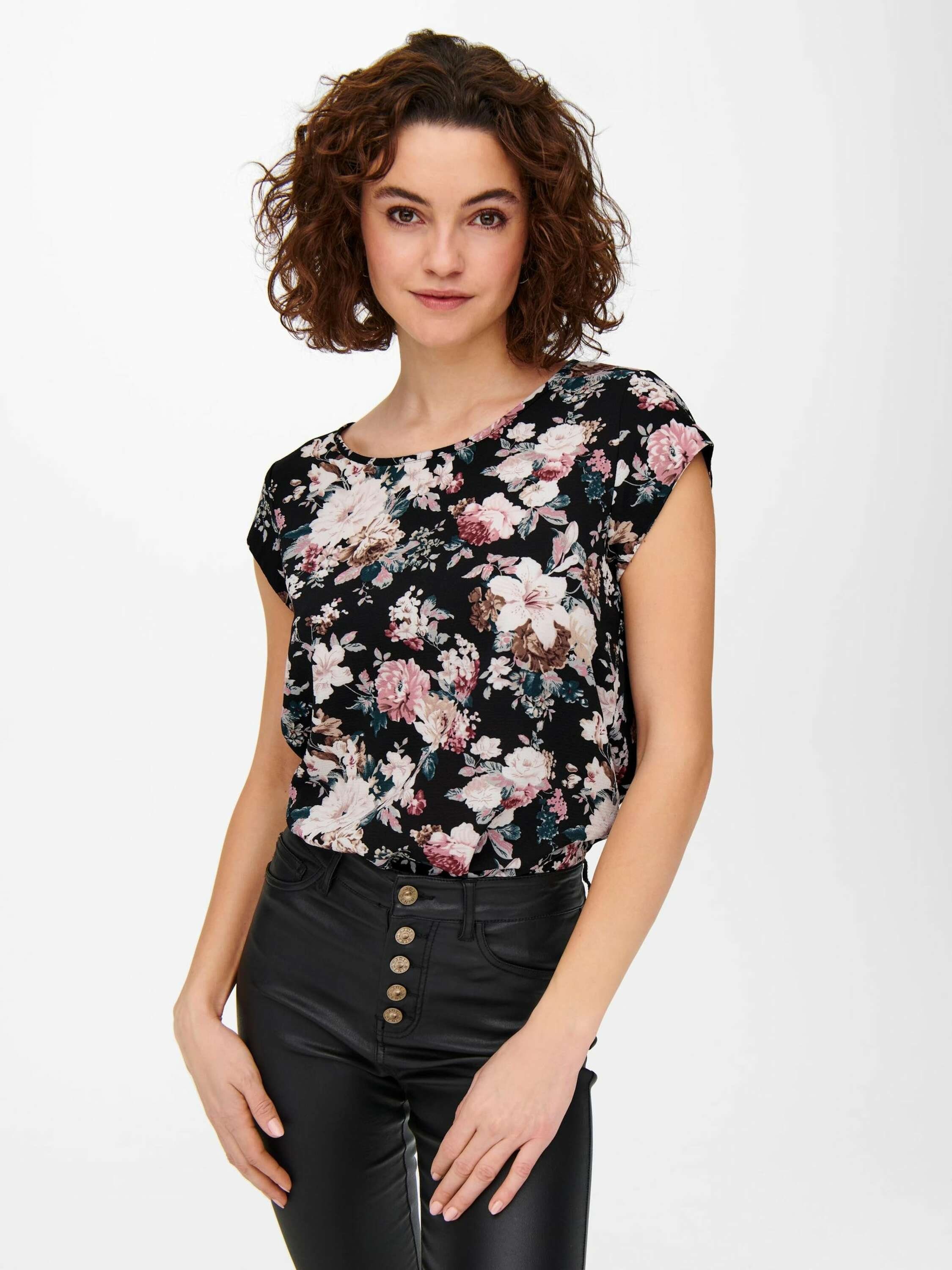 ONLY Kurzarmbluse (1-tlg) Cut-Outs