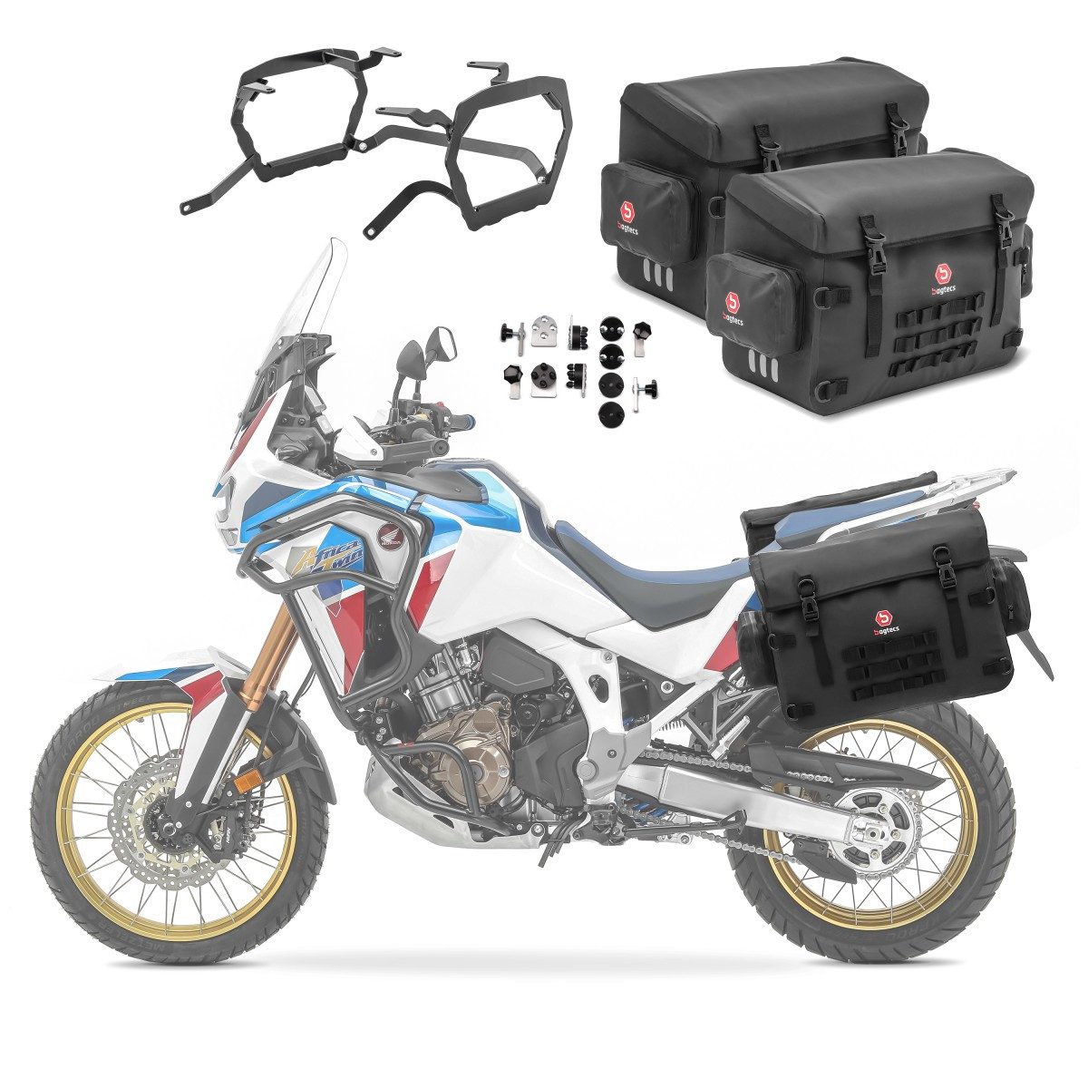 Reisetasche 2x PVC Seitenkoffern + Kofferträger für BMW F 850 GS 18-23 BPW