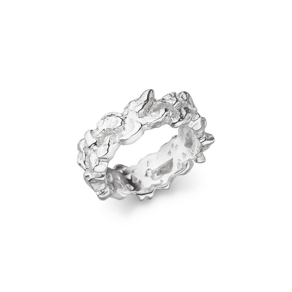 SKIELKA DESIGNSCHMUCK Silberring Silber Ring "Nugget" Deutschland mm Silber Goldschmiedearbeit 925), (Sterling 8 Hochwertige aus
