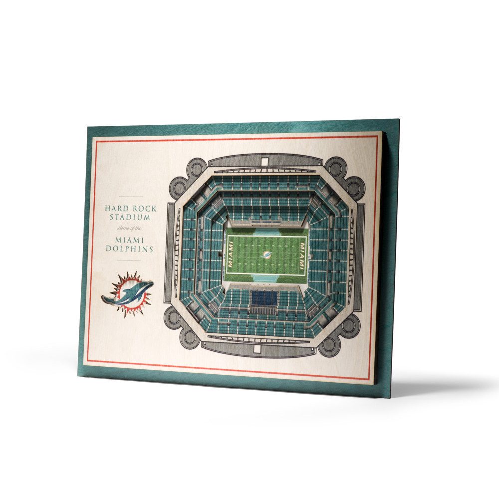 Miami Dolphins Wanddekoobjekt Miami Dolphins 5-Layer 3D Stadium View