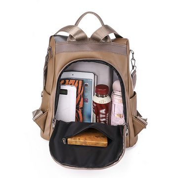 klarer Himmel Cityrucksack Rucksack Damen Mode Rucksack Handtasche Tote PU Leder, Umhängetasche und Umhängetasche aus Reisetasche