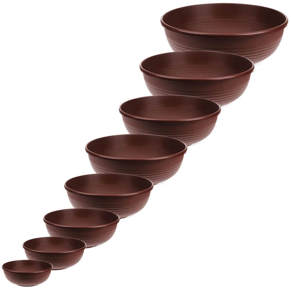 matches21 HOME & HOBBY Blumentopf Grabschale Pflanzschale Blumenschale braun 25 cm (1 St)