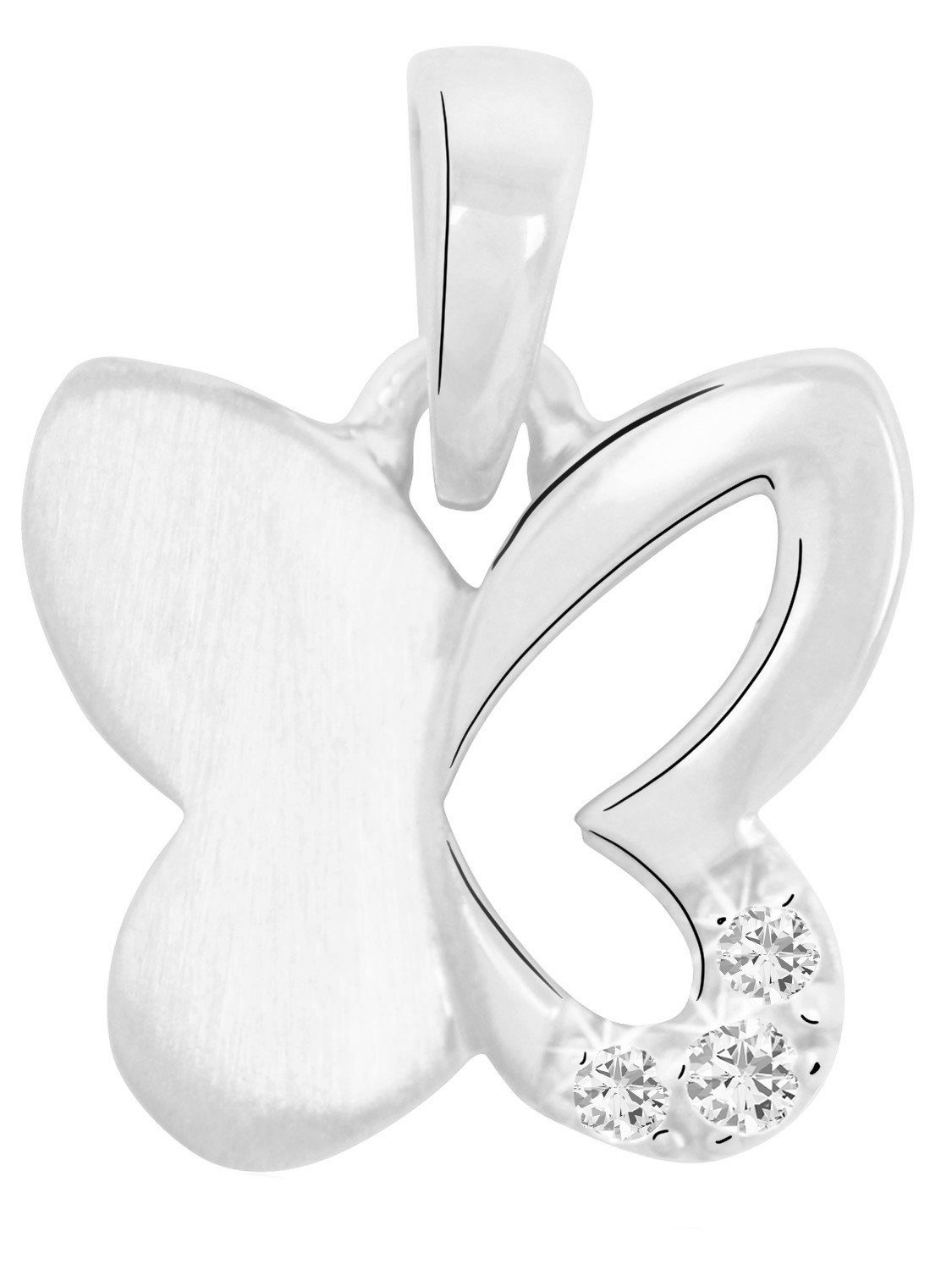 Schmetterlingsanhänger Damen & Mädchen Anhänger Schmetterling Sterling Silber 925