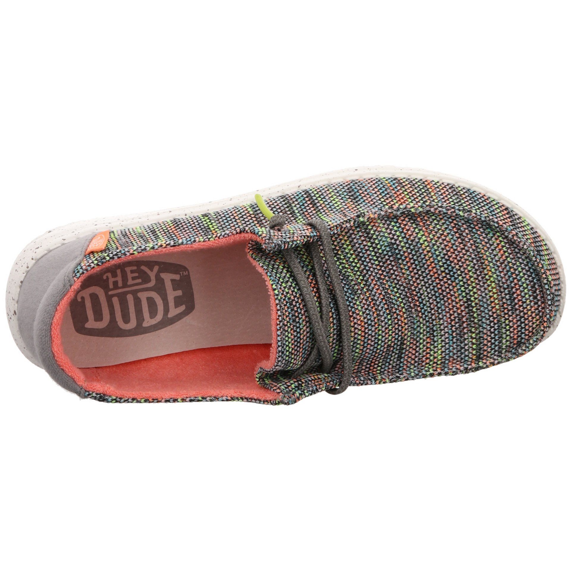 Hey Dude Damen Slipper Slipper Peacock Wendy Schuhe Pink Textil Sox Slipper