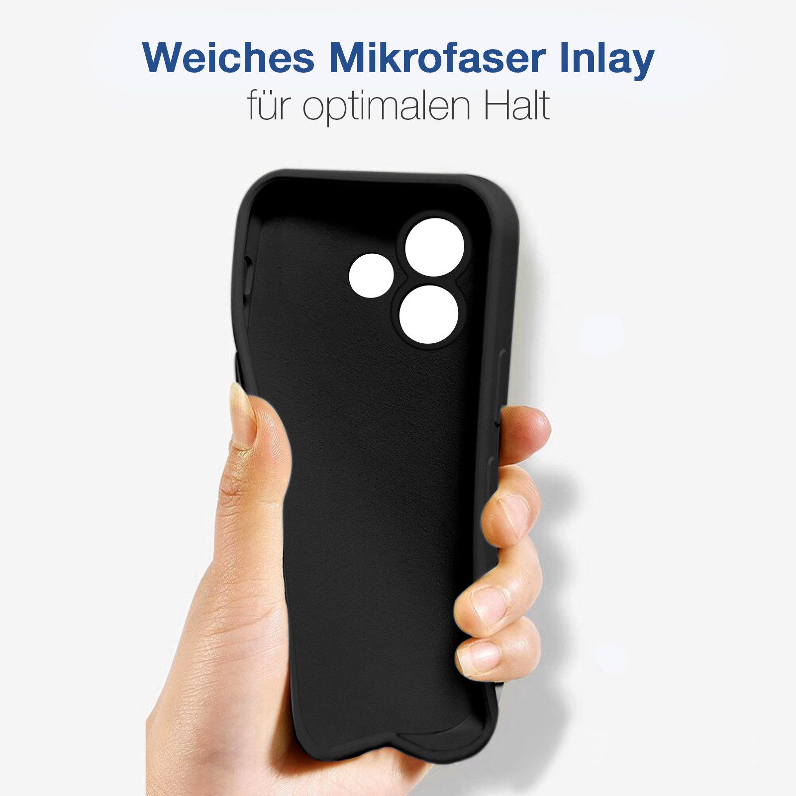 Tec-Expert Handyhülle SoftGrip Cover Hülle für Xiaomi Redmi 13, Handy Case Bumper integrierter Kameraschutz flexibel – Bild 2 von 5