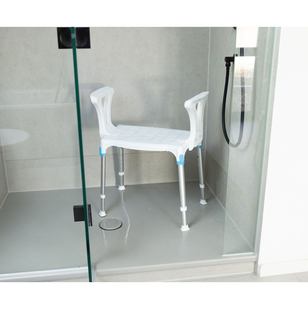 RUSSKA Dusch-Toilettenrollstuhl Russka laguna Duschhocker mit Armlehnen