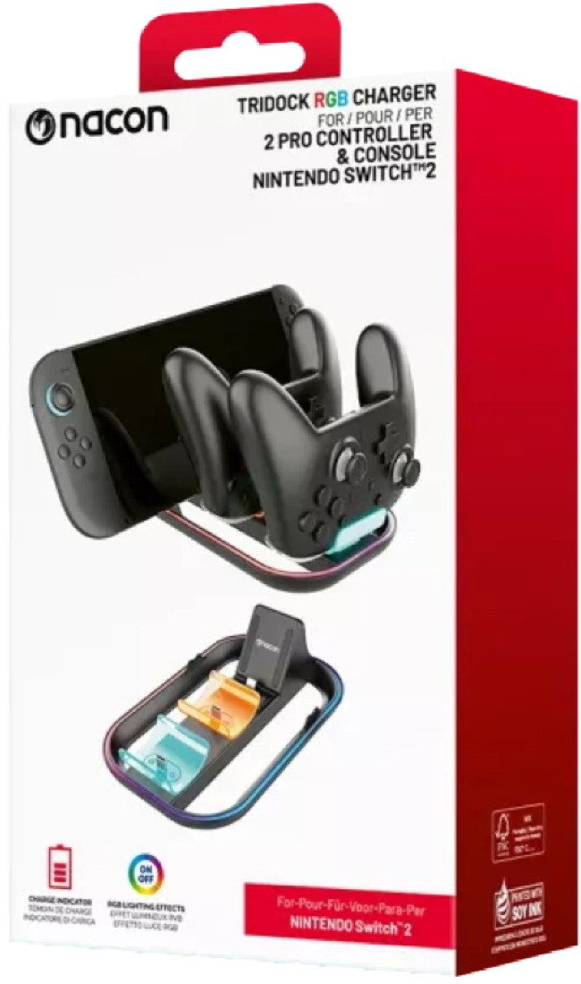 nacon Ladegerät für Nintendo Switch 2 Tri Charging Station NA029086 Zubehör Nintendo