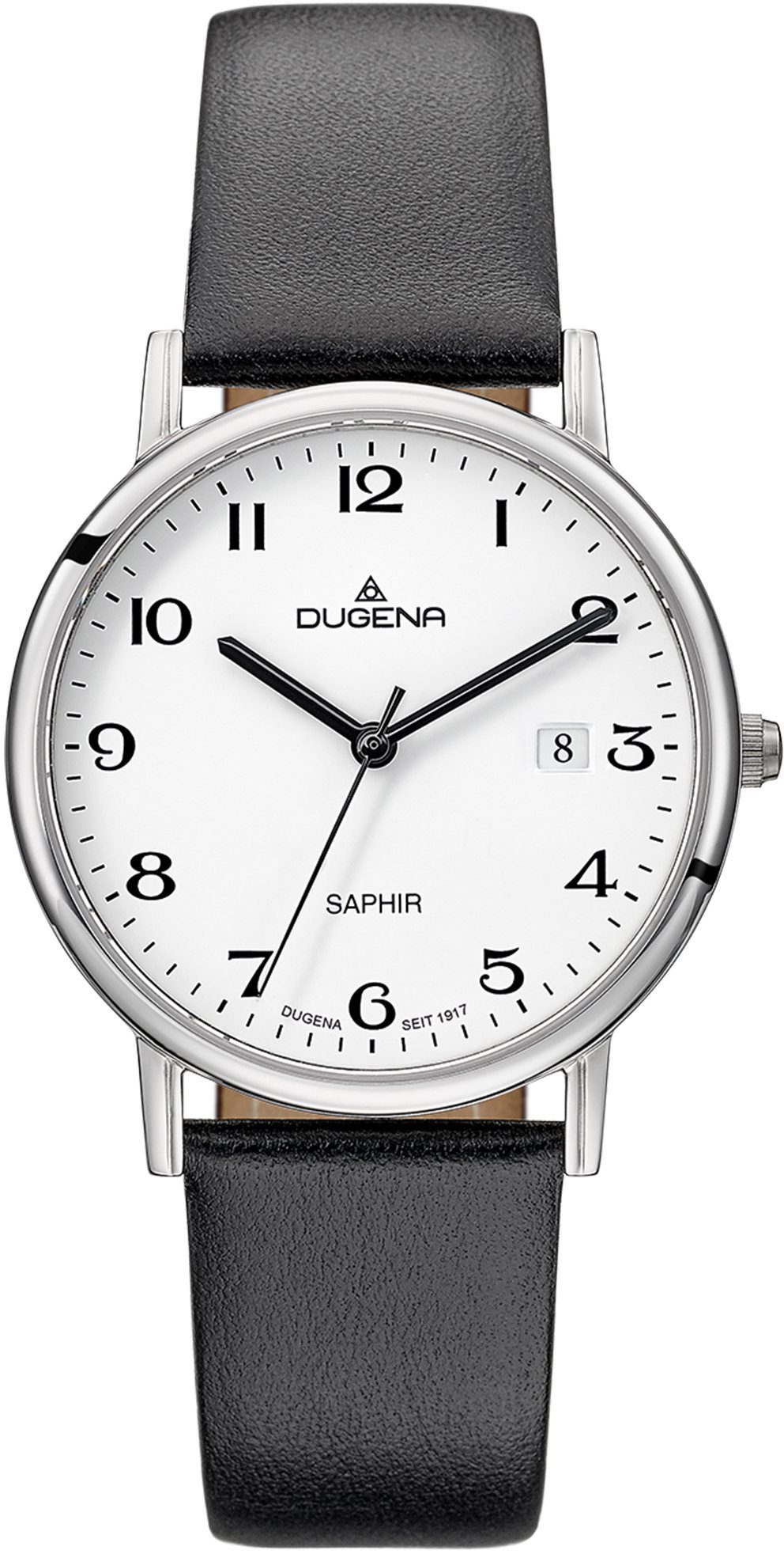 Dugena Quarzuhr Zenit, 4460727-1, Armbanduhr, Damenuhr, Datum, Saphirglas