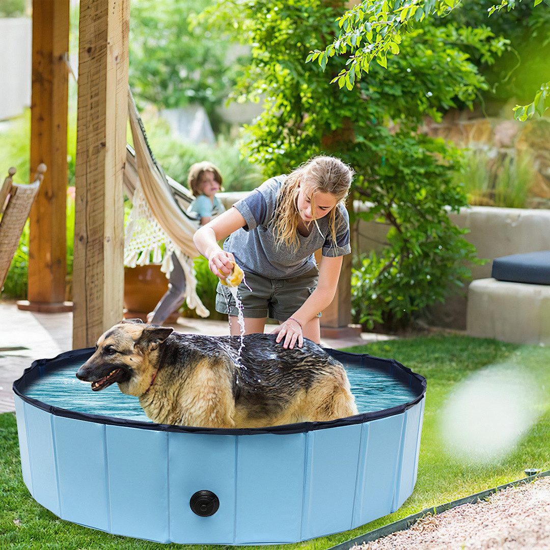 Clanmacy Hundepool Leim Katzen Swimmingpool Schwimmbecken Haustier Pool Planschbecken