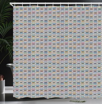 Abakuhaus Duschvorhang Moderner Digitaldruck mit 12 Haken auf Stoff Wasser Resistent Breite 175 cm, Höhe 180 cm, Abstrakt Pastell Simplistic Motive