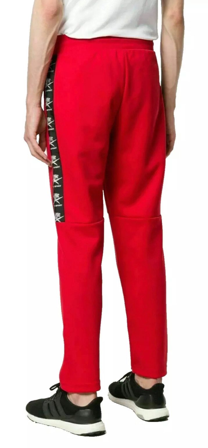 PHILIPP PLEIN Jogginghose Loungepants Hose mit Tape Streifen Bund mit Kordelzug, Tapered Fit, jacquard-Seitenstreifen