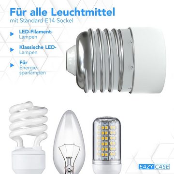 EAZY CASE Lampenfassung Lampensockel E27 auf E14, (Spar-Set), Lampenadapter E27 zu E14 Adapter LED Halogen Energiesparlampen